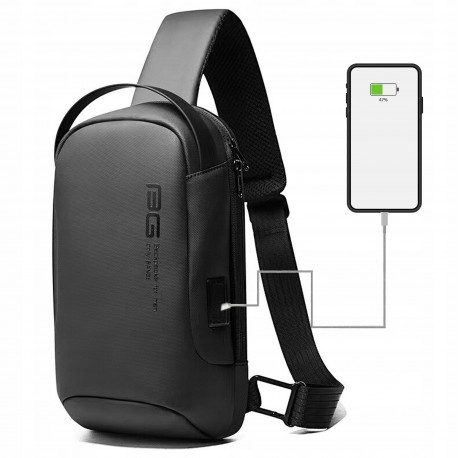PLECAK miejski BANGE na JEDNO ramię ORGANIZER USB