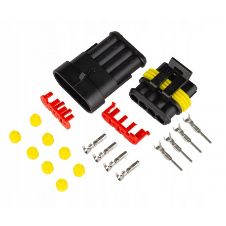 KOSTKA ZŁĄCZE HERMETYCZNE WTYK SUPERSEAL 4 PIN