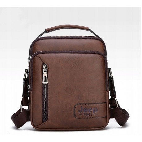 SASZETKA Torba męska LISTONOSZKA BRĄZ Vintage