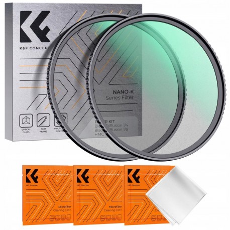 K&F 2x FILTR dyfuzyjny Black Mist 1/4+1/8 49mm