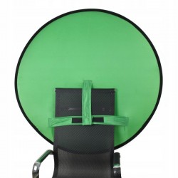 Green Screen Okrągłe Zielone Tło Chromakey na Fotel do Vlogów E-sport