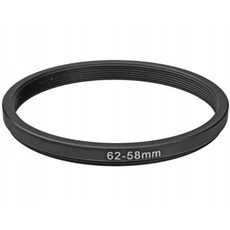 Redukcja filtrowa 62 - 58 mm Przejściówka Adapter STEP DOWN 62mm 58mm 62-58