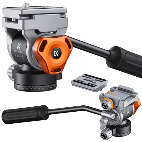 Głowica Olejowa Video Panoramiczna K&F FH-03 5kg Metal 1/4 3/8 Arca Swiss