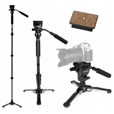 Lekki Monopod VIDEO do filmowania VCT-288 + Głowica OLEJOWA Fluid Drag