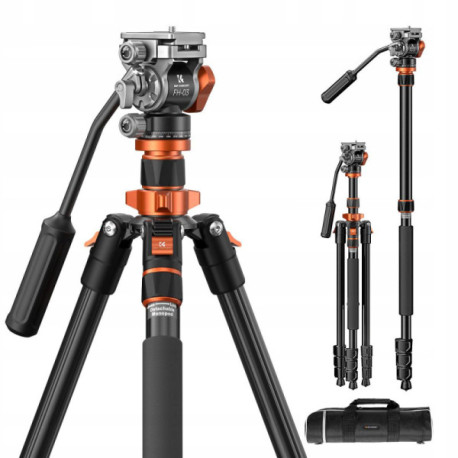 Statyw fotograficzny VIDEO K&F Concept K234A7 z GŁOWICĄ olejową FH-03 PRO