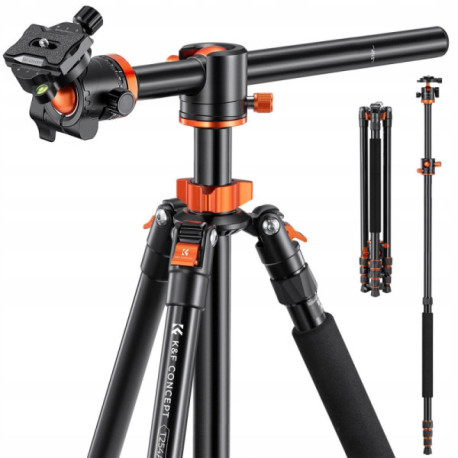 K&F WYSOKI Statyw fotograficzny 240 cm PRO Flat Lay + Monopod Kolumna T 90